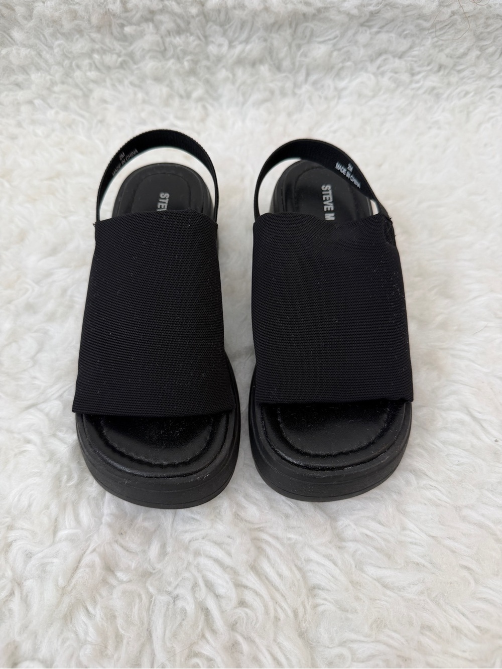 Steve Madden Black Kids Slide Sandals